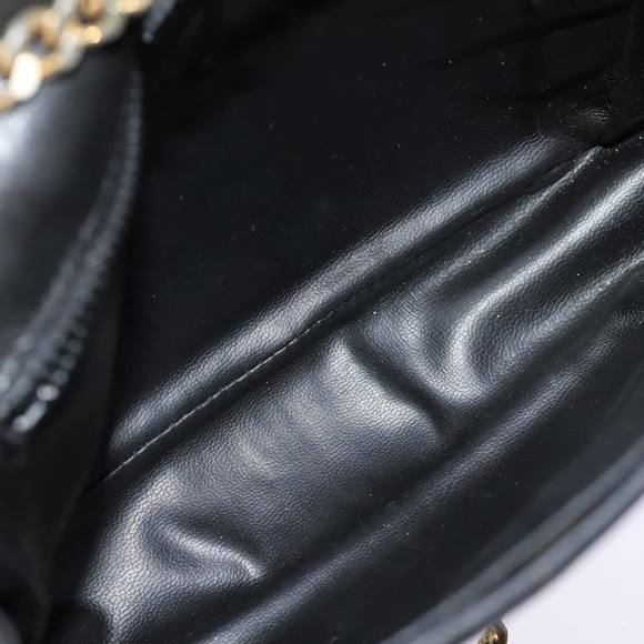 CELINE Chain Shoulder Bag Leather Black Auth 75054 - Picture 10 of 16